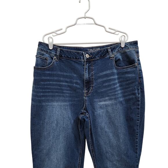 Maurices High Rise Curvy Boot Leg Slim-Tec Fit Jeans Dark Wash Denim Size 20W - Picture 3 of 8